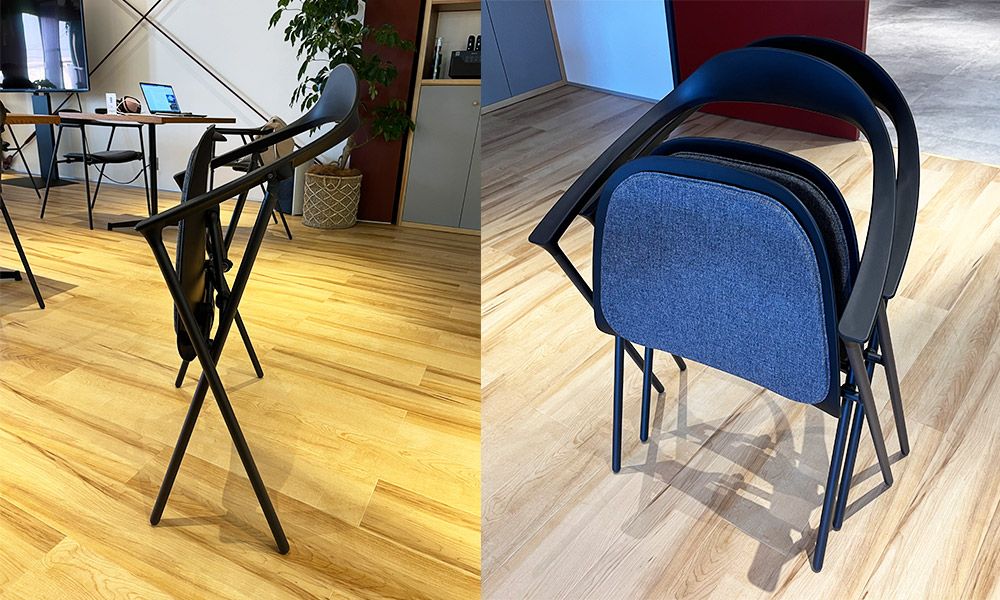 ラウンジスペースの「椅子」～2021年グッドデザイン賞受賞。